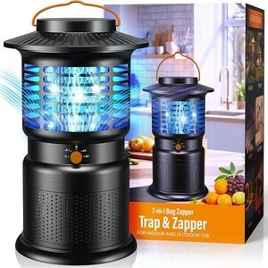 Bug Zapper Outdoor & Mosquito Trap, 4-in-1 Mosquito Zapper with Ultra-Quiet S...